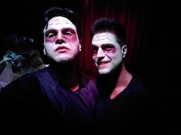 Victor Alfonso Echavarría y Cesar Augusto Cova son Goter y Moter en "Luz
negra".
