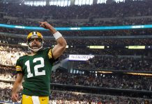 Mariscal de campo de los Green Bay Packers Aaron Rodgers