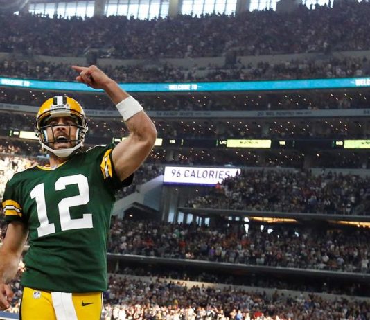 Mariscal de campo de los Green Bay Packers Aaron Rodgers
