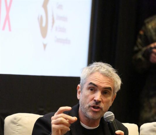 Alfonso Cuarón durante un conversatorio en Ciudad de México.