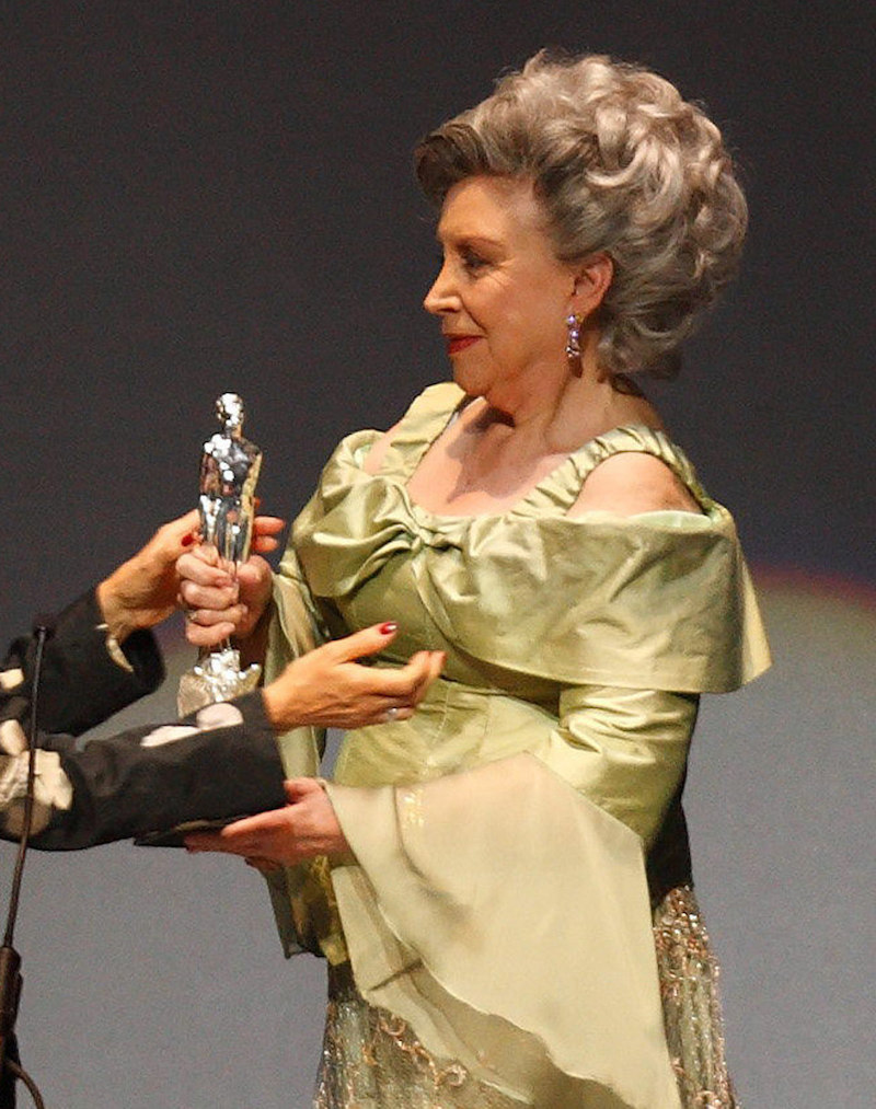  La actriz&nbsp;Evangelina&nbsp;Elizondo&nbsp;durante la edici&oacute;n 51 de la Ceremonia de Entrega del Ariel, el m&aacute;ximo galard&oacute;n del cine mexicano en el Auditorio Nacional de Ciudad de M&eacute;xico.