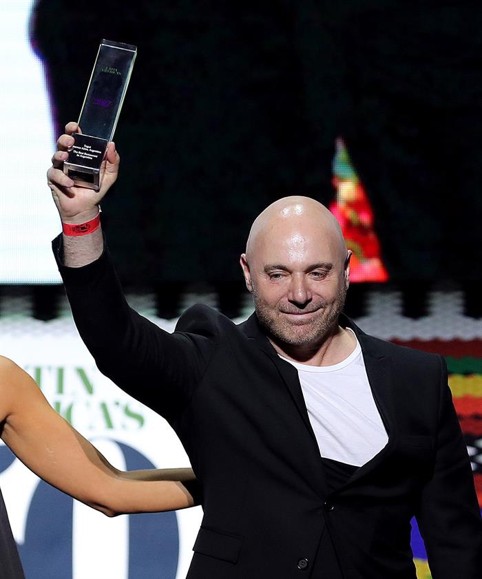 El chef Germ&aacute;n Martitegui, del restaurante Tegui, celebra su premio al mejor restaurante de Argentina.