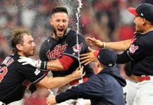Indios de Cleveland derrotaran 9-8 a los Yanquis de Nueva York en el segundo juego de la Serie de División de la Liga Americana. (foto webside Indios de Cleveland)