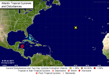 Nate se encuentra a 230 millas (370 kilómetros) al sursureste Cozumel, en México, país que podría alcanzar esta tarde.