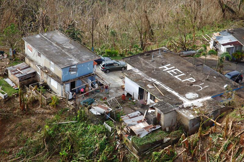 magen cedida por el Departamento de Seguridad Nacional que muestra los daños tras el paso del huracán María en Puerto Rico, el 23 de septiembre del 2017.