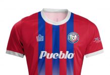 Camiseta que usara la Selección de Puerto Rico en el juego contra el Orlando City. (foto twitter @FutbolPR)