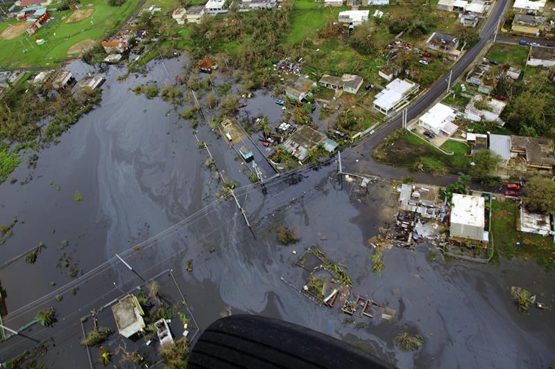 Imagen que muestra los da&ntilde;os tras el paso del hurac&aacute;n Mar&iacute;a en Puerto Rico.