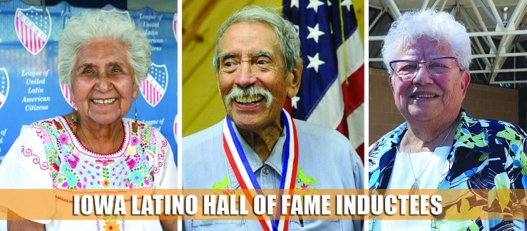 Mary Campos, Ila Plasencia y Henry Vargas, las tres figuras hispanas de Iowa en ser incorporadas al nuevo Salón de la Fama Latino. (Foto cortesía Hola America News http://holaamericanews.com/iowa-latino-hall-of-fame-inductees-announced/)