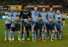 En la MLS: NYCFC se despidió ganando al Columbus Crew Esta fue la formación inicial del New York City F.C. el domingo 5 de Noviembre, que a pesar de haber ganado, se despidió del campeonato en la MLS. (Foto Cortesía: Cathy Lojo)