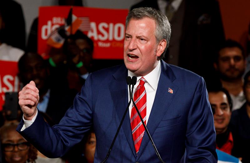 Bill de Blasio fue elegido como alcalde de la ciudad de Nueva York.