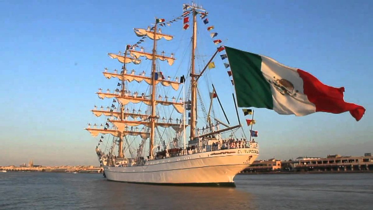 El Buque Escuela Cuauhtémoc, de la Marina Armada de México. (foto twitter)