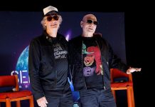 Los integrantes del grupo argentino Soda Stereo, Charly Alberti y Zeta Bosio.