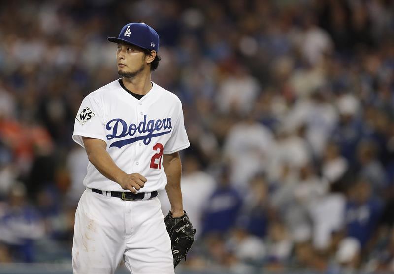 Yu Darvish de los Dodgers de Los Ángeles.