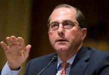 Elegido por Trump para liderar Salud critica los altos precios de fármacos Alex Azar interviene ante el Comité de Finanzas del Senado durante la vista sobre su candidatura a secretario de Salud, en el Capitolio de Washington.