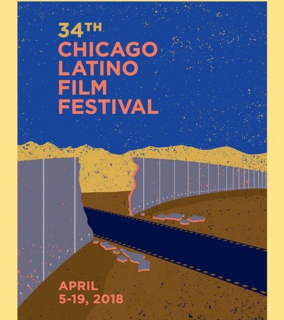 El cartel de la trigésimocuarta edición del Festival de Cine Latino de Chicago. (foto twitter)