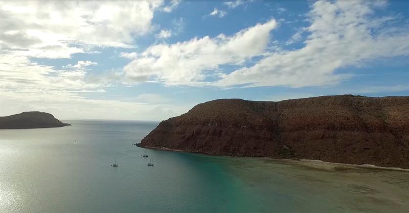 Fotograma extraído de un vídeo con fecha 11 de enero de 2018, que muestra el Archipiélago de Espíritu Santo, en en Baja California Sur (México).