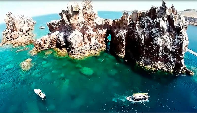 Fotograma extraído de un vídeo con fecha 11 de enero de 2018, que muestra el Archipiélago de Espíritu Santo, en en Baja California Sur (México).