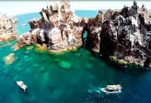 Fotograma extraído de un vídeo con fecha 11 de enero de 2018, que muestra el Archipiélago de Espíritu Santo, en en Baja California Sur (México).