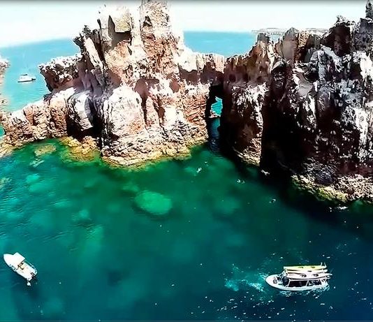 Fotograma extraído de un vídeo con fecha 11 de enero de 2018, que muestra el Archipiélago de Espíritu Santo, en en Baja California Sur (México).
