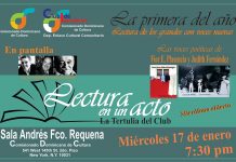 Celebrarán tertulia ‘Lectura en un acto’ del Club de Lectores del Comisionado Dominicano de Cultura