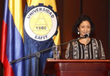 La ganadora del IV Premio Biblioteca de Narrativa Colombiana, Pilar Quintana.