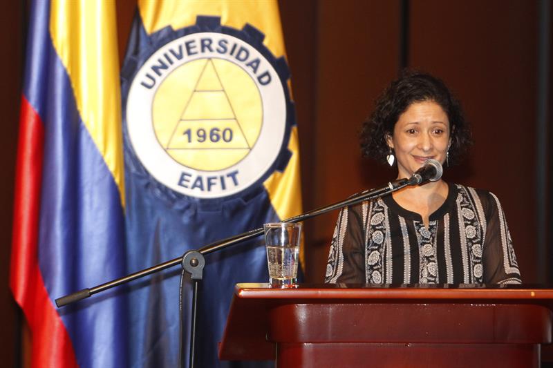 La ganadora del IV Premio Biblioteca de Narrativa Colombiana, Pilar Quintana.