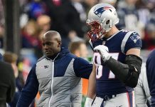 Los Patriots de Nueva Inglaterra dieron a conocer hoy la lista de lesionados previa a la disputa el próximo 4 de febrero del Super Bowl LII ante los Eagles de Filadelfia y en la misma aparece el estelar ala cerrada Rob Gronkowski con una conmoción cerebral.
