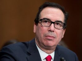 El Tesoro adelanta que habrá más sanciones a Rusia por "lista Putin" El secretario del Tesoro, Steven Mnuchin, comparece ante la Banca Senatorial, Vivienda y Asuntos Urbanos sobre el Informe Anual del Consejo de Supervisión de la Estabilidad Financiera al Congreso, en el Capitolio de Washigton