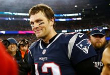 El mariscal de campo de los Patriots de Nueva Inglaterra, Tom Brady.