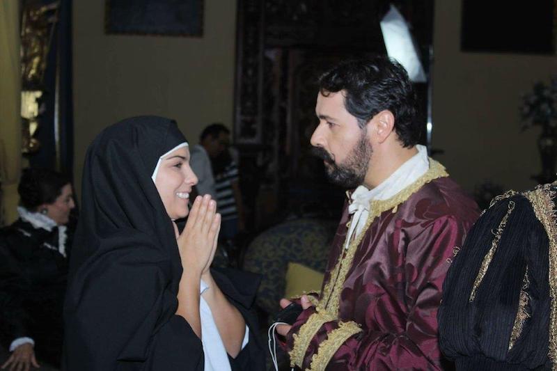 Milagros Lopez Arias y Luis Galli en el serial Santa Rosa de Lima