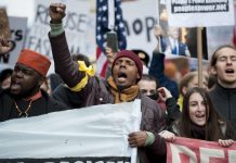 Día Nacional Contra la Supremacía Blanca de Trump", una acción de rechazo a las políticas migratorias impulsadas por el presidente Donald Trump. Foto archivo.