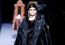 Tom Ford puso a desfilar estampados de leopardo y metalizados dignos de los años 80. (foto twitter @TOMFORD)