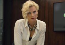 "Gringo", las peligrosas aventuras en México de Charlize Theron Fotograma cedido por Amazon Studios donde aparece la actriz Charlize Theron en el papel de Elaine Markinson, durante una escena de la película "Gringo"