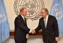 El secretario general de la ONU, António Guterres, anunció hoy el nombramiento del exalcalde de Nueva York Michael Bloomberg como su enviado especial para Acción Climática.
