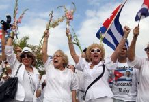 Las opositoras cubanas Damas de Blanco denuncian una nueva jornada de detenciones el movimiento opositor cubano Damas de Blanco recibirá el premio Milton Friedman por el "Avance de la Libertad", un galardón valorado en 250.000 dólares.(foto de twitter).