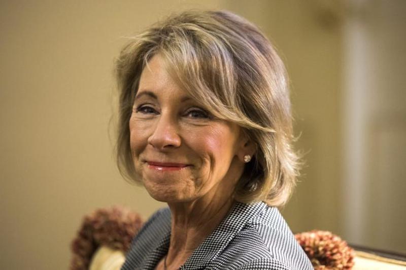 La secretaria de Educación de Estados Unidos, Betsy DeVos.