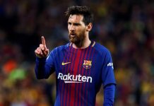 Fotografía de archivo fechada el 6 de mayo de 2018 que muestra al delantero argentino Lionel Messi del Barcelona