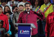 Mayoría de países desconoce triunfo de Nicolás Maduro El presidente venezolano, Nicolás Maduro (c), habla tras conocer los resultados de las elecciones el domingo 20 de mayo de 2018, en Caracas (Venezuela).
