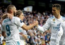 Real Madrid y Liverpool reeditarán final 37 años después El delantero del Real Madrid Karim Benzemá (i) es felicitado por Luka Modric (c) y Cristiano Roanldo tras marcar ante el Bayern Munich, durante el partido de vuelta de las semifinales de la Liga de Campeones