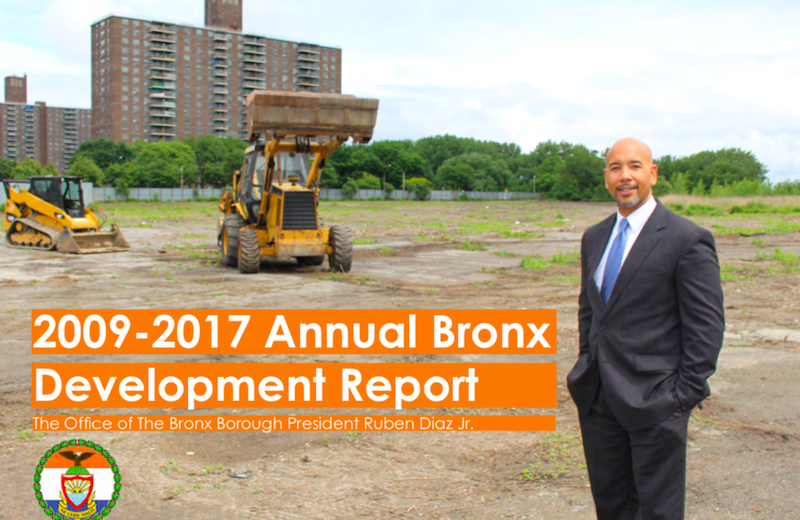 El presidente del condado de El Bronx, Rubén Díaz Jr., publicó su "Informe del Desarrollo Anual de El Bronx"