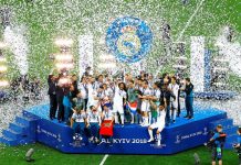 Sergio Ramos: "Hemos demostrado hambre e ilusión por seguir ganando títulos" Jugadores del Real Madrid celebrando el gane del titulo.