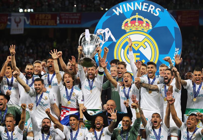 Real Madrid ganadores de la UEFA Champions League.