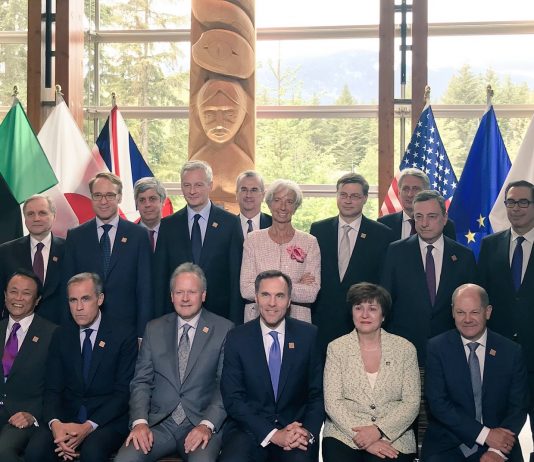 Ministros de finanzas del G7, grupo del que forman parte Alemania, Canadá, Francia, Italia, Japón, Estados Unidos y Reino Unido.