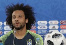 Marcelo: "Tite cambió por completo a la selección brasileña" El jugador de la selección brasileña de fútbol, Marcelo, participa en una rueda de prensa en el estadio Rostov Arena, en Rostov.