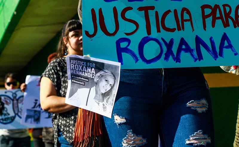 La protesta busca demandar justicia por la muerte de Roxana, una mujer transexual que fue parte de la caravana migrante.