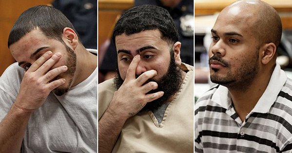 Fernando Sandel y Joey Cruz, de 29 años, e Isaías Rivera, de 34, que radican en el distrito de El Bronx, enfrentaron juicio en la Corte Suprema en Manhattan.