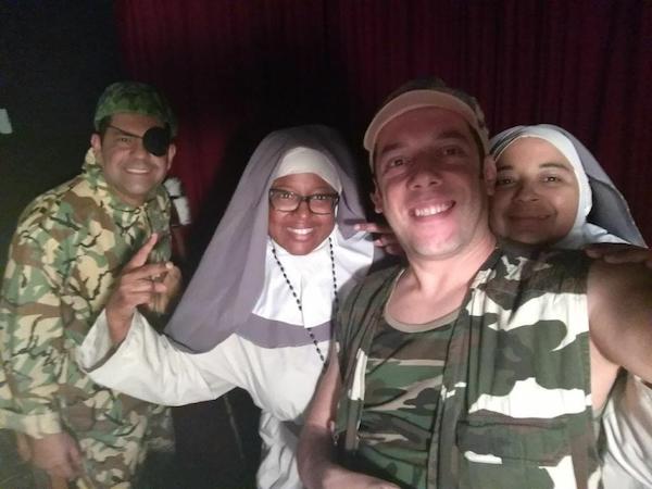 Hector Palacios, Agar Garcia, Yorman Ostos y Jessica Flori, en La orejja militar