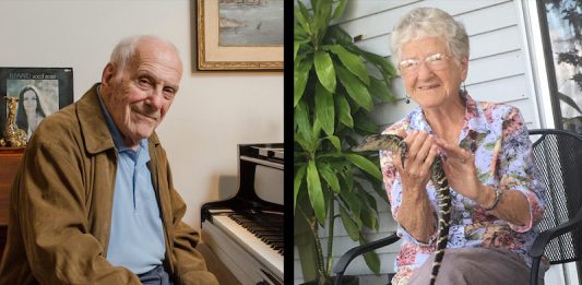 La fórmula personal de Donn Trenner para hacer amigos es la música, la risa, y permanecer activo. (Crédito: Hampton G. Lewis). Lucille Simmons dice que para ella es 50-50: entre tener amigos que son familiares, y amigos que no. (Cortesía de Kristin Burton)