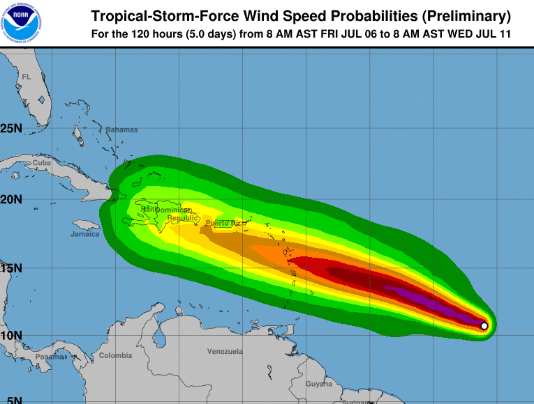 Las autoridades puertorrique&ntilde;as trabajan hoy para que ning&uacute;n detalle quede para la improvisaci&oacute;n de cara al paso por la regi&oacute;n del hurac&aacute;n Beryl, de categor&iacute;a 1.