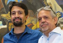 Lin Manuel Miranda y Luis Miranda en Puerto Rico